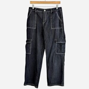 Y2K 90s Grunge Hesperus Wide Leg Carpenter Jeans Cargo‎ Pocket Denim l Large